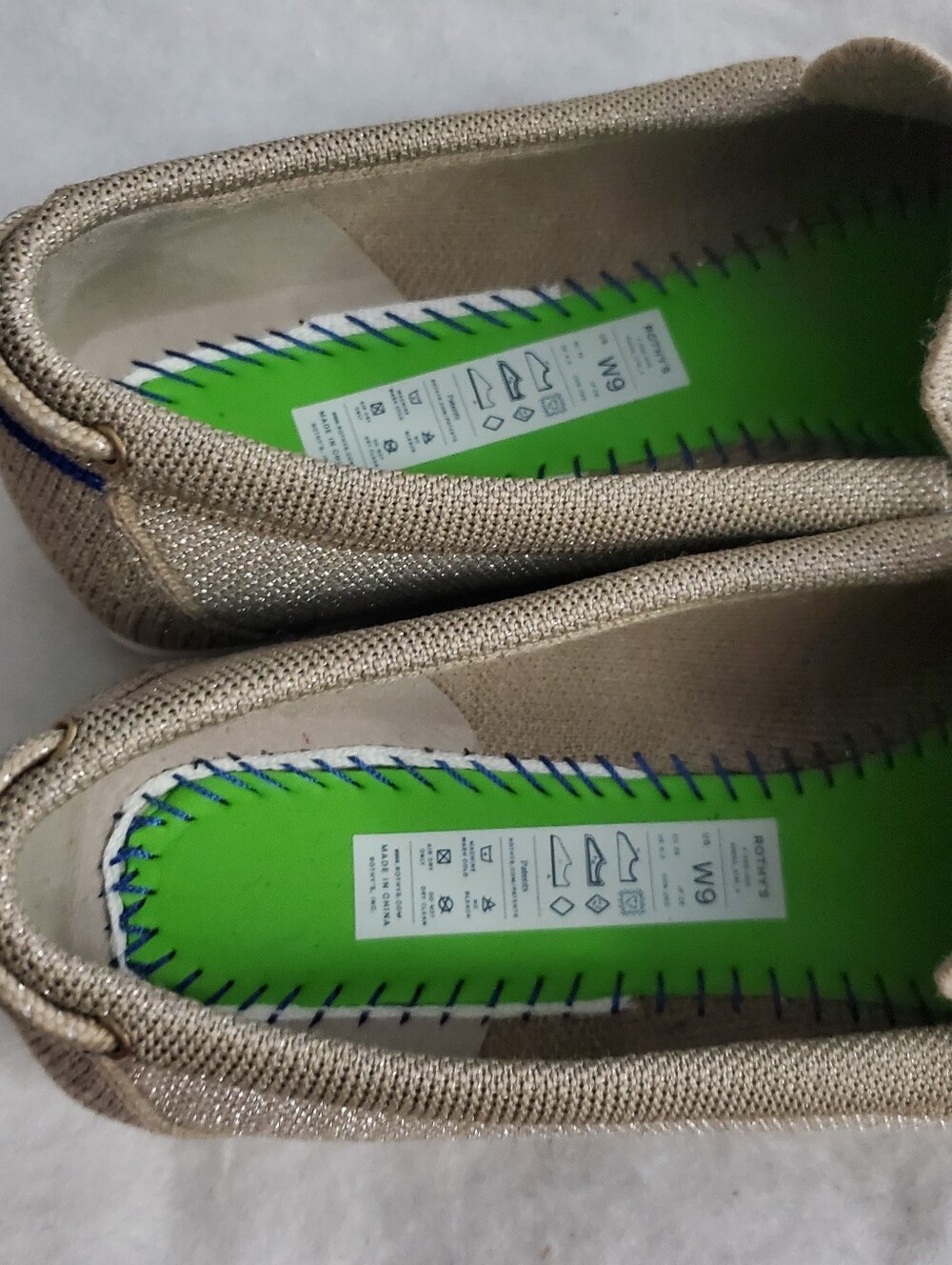Rothy's The Boat Shoes In Shimmery Sand Slip On - Picture 9 of 15